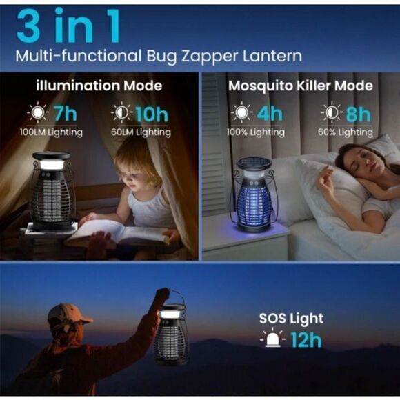 Cordless solar Zapper Rechargeable waterproof - Picture 3 of 5